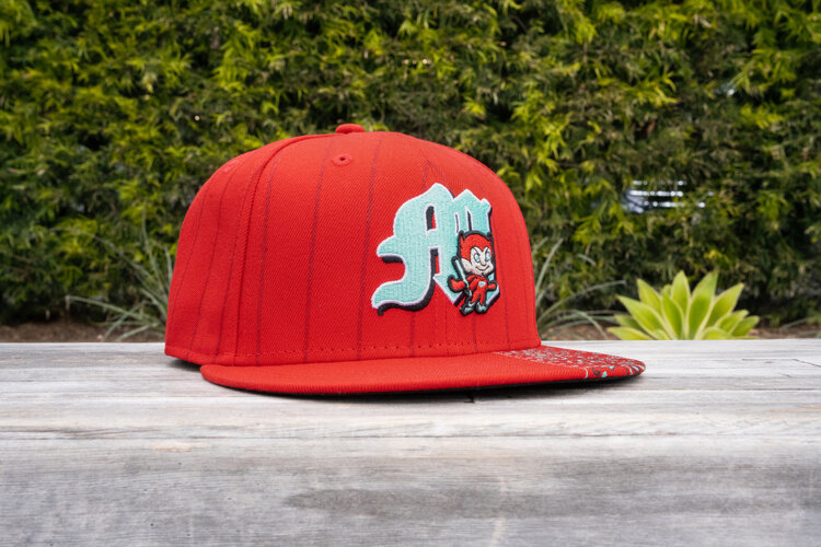 New Era Diablos Rojos Del Mexico Red Stripe Away