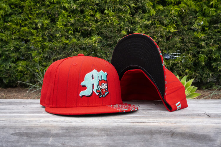 New Era Diablos Rojos Del Mexico Red Stripe Away