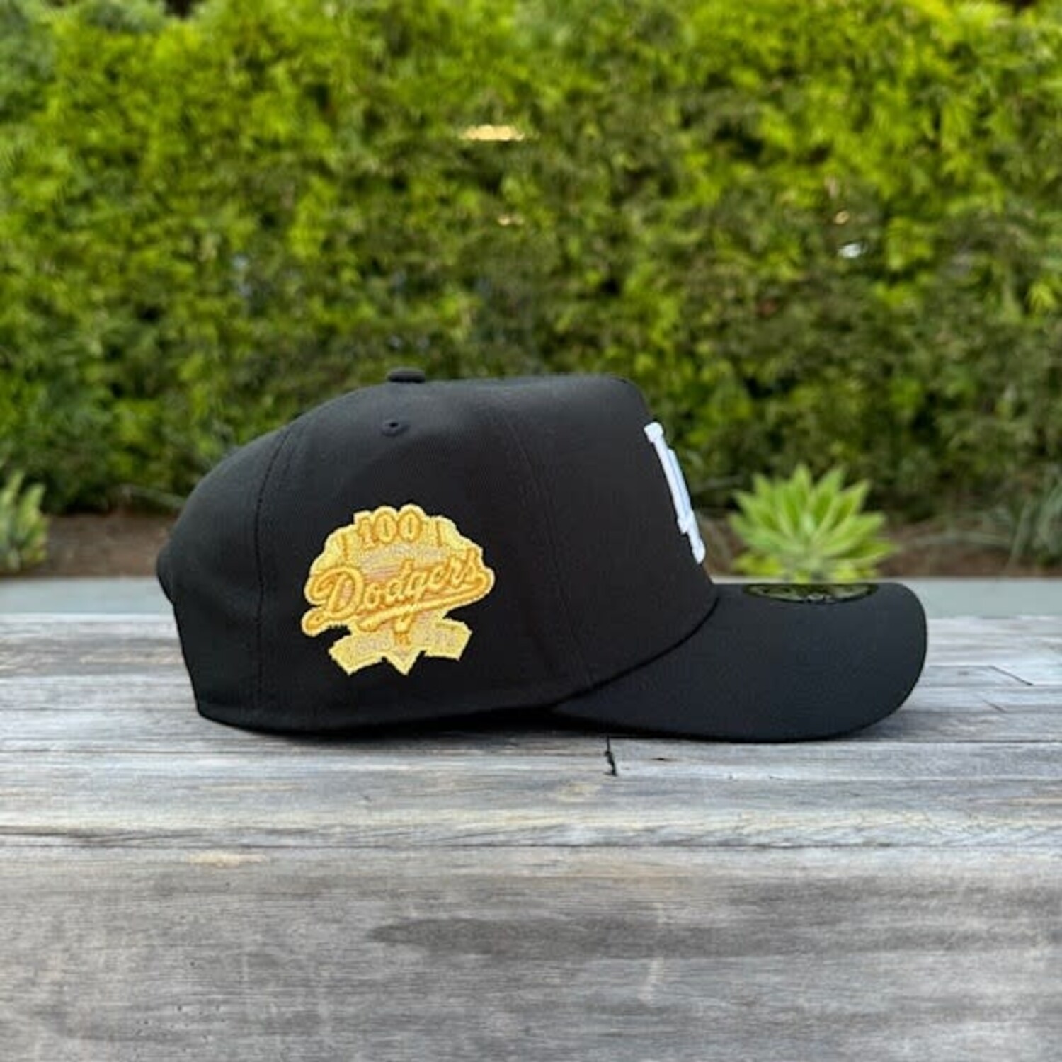 LA Dodgers Black 100th Anniversary 940 A-Frame Snapback - The