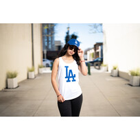 G-III LA Dodgers Women's GIII Preseason White Tank Primary LA