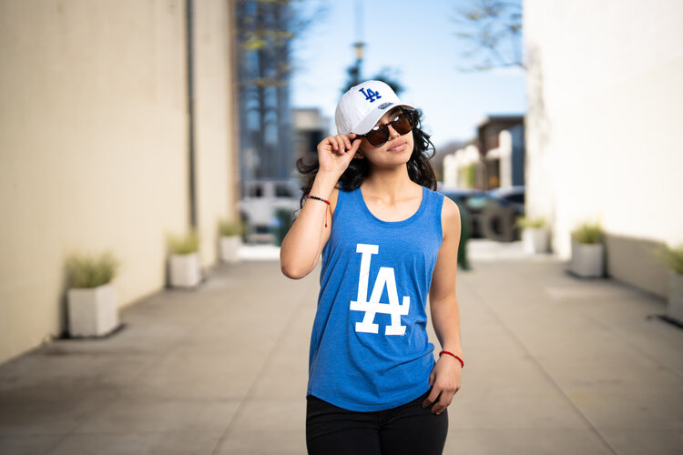 G-III LA Dodgers Women's GIII Playoff Royal Tank Primary LA