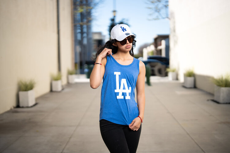 G-III LA Dodgers Women's GIII Playoff Royal Tank Primary LA