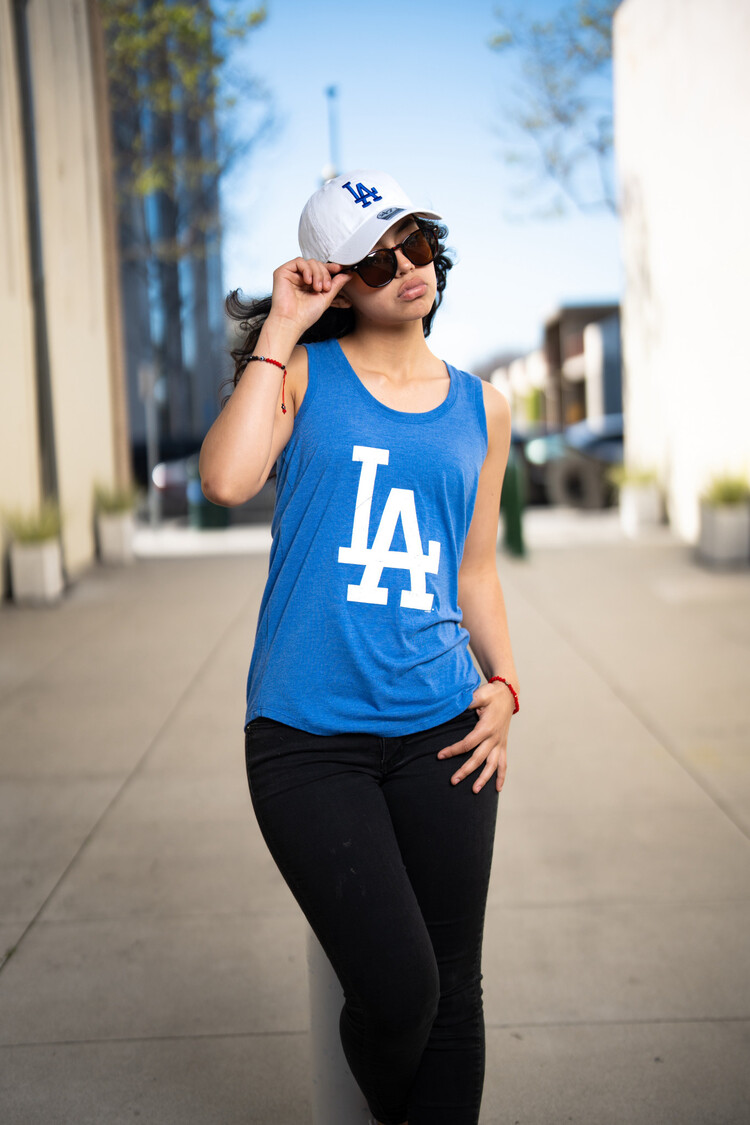 G-III LA Dodgers Women's GIII Playoff Royal Tank Primary LA