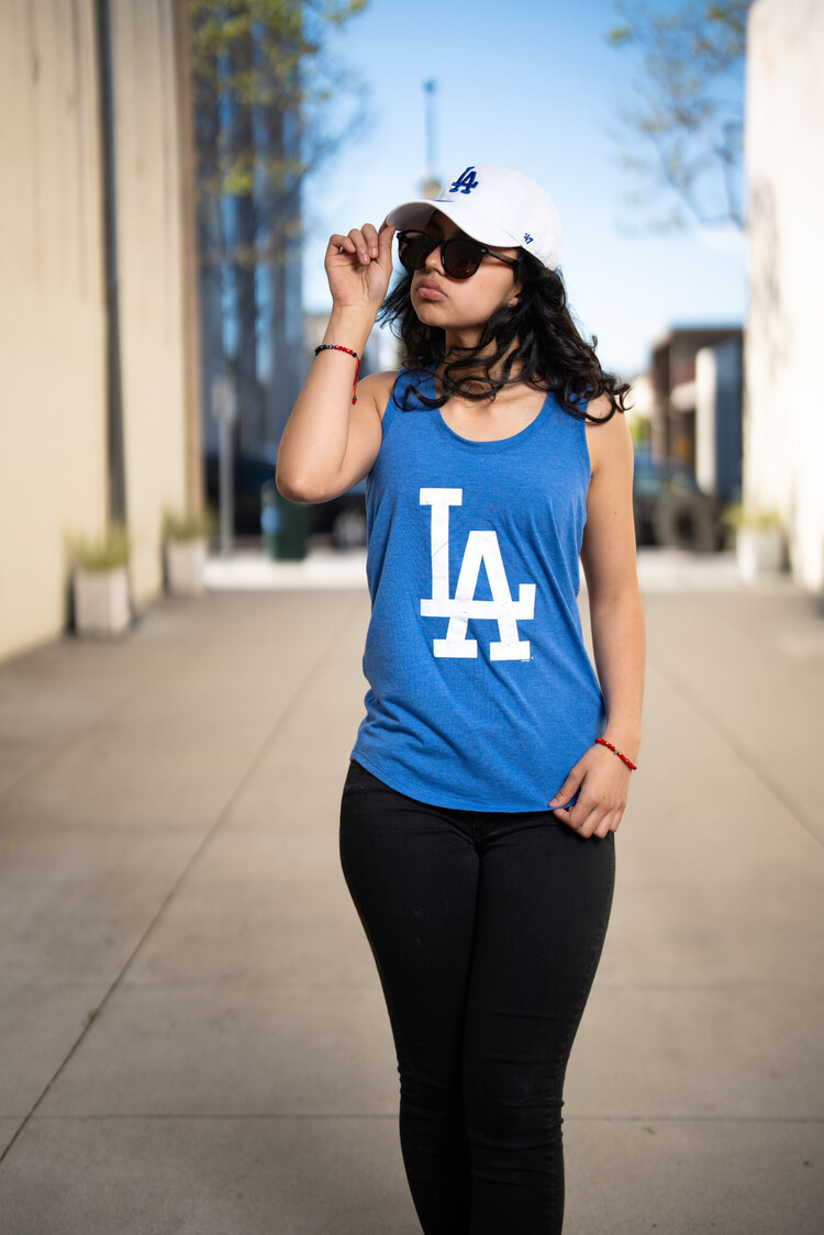 G-III LA Dodgers Women's GIII Playoff Royal Tank Primary LA