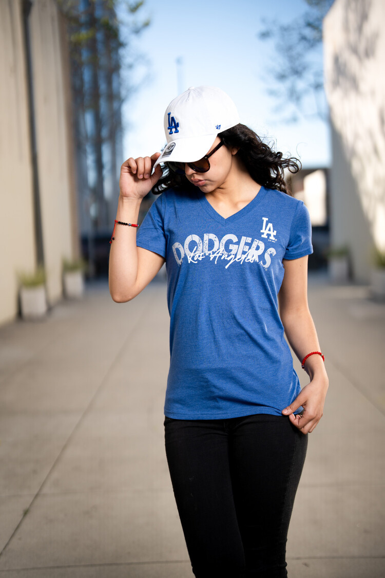 G-III LA Dodgers W GIII Key Move V-Neck