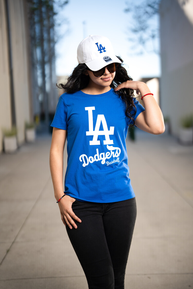 G-III LA Dodgers W GIII Endzone Royal Crew LA+Script