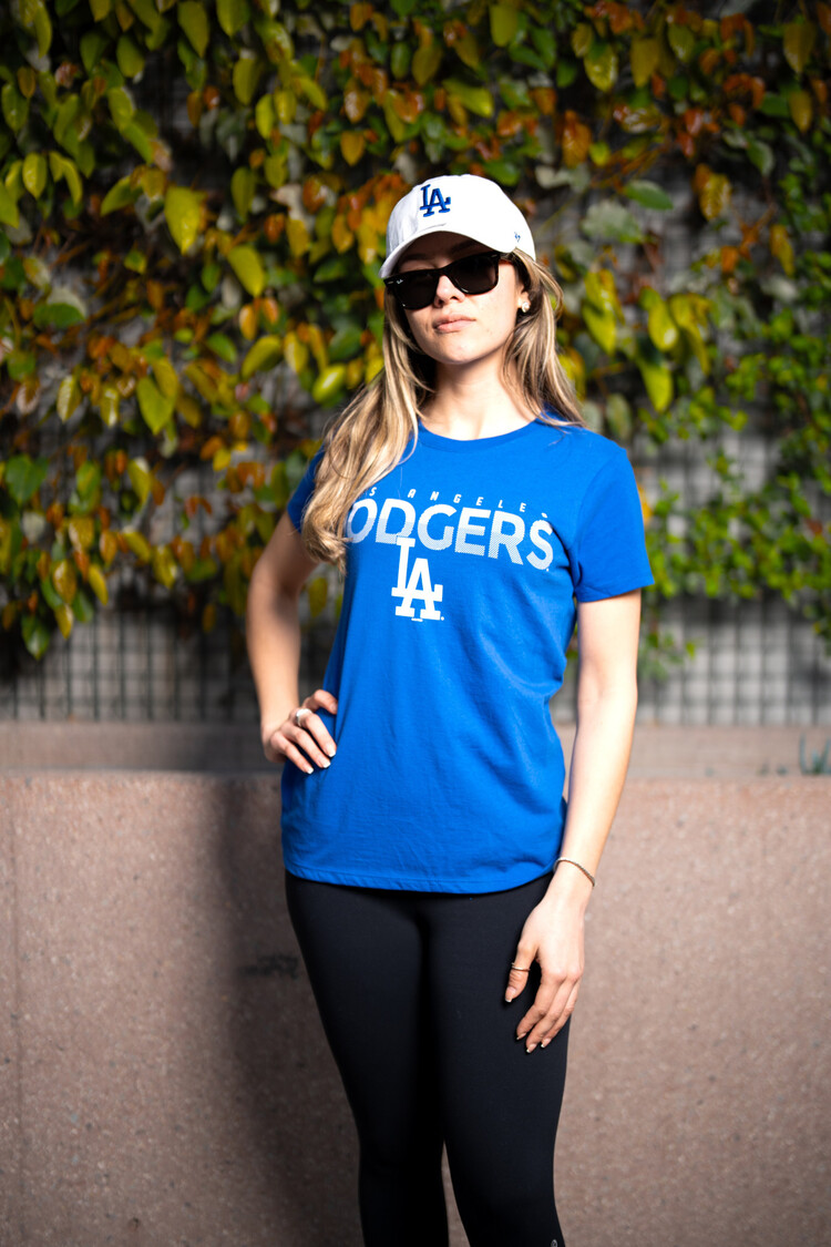 G-III LA Dodgers W GIII Endzone Royal Crew Block+LA