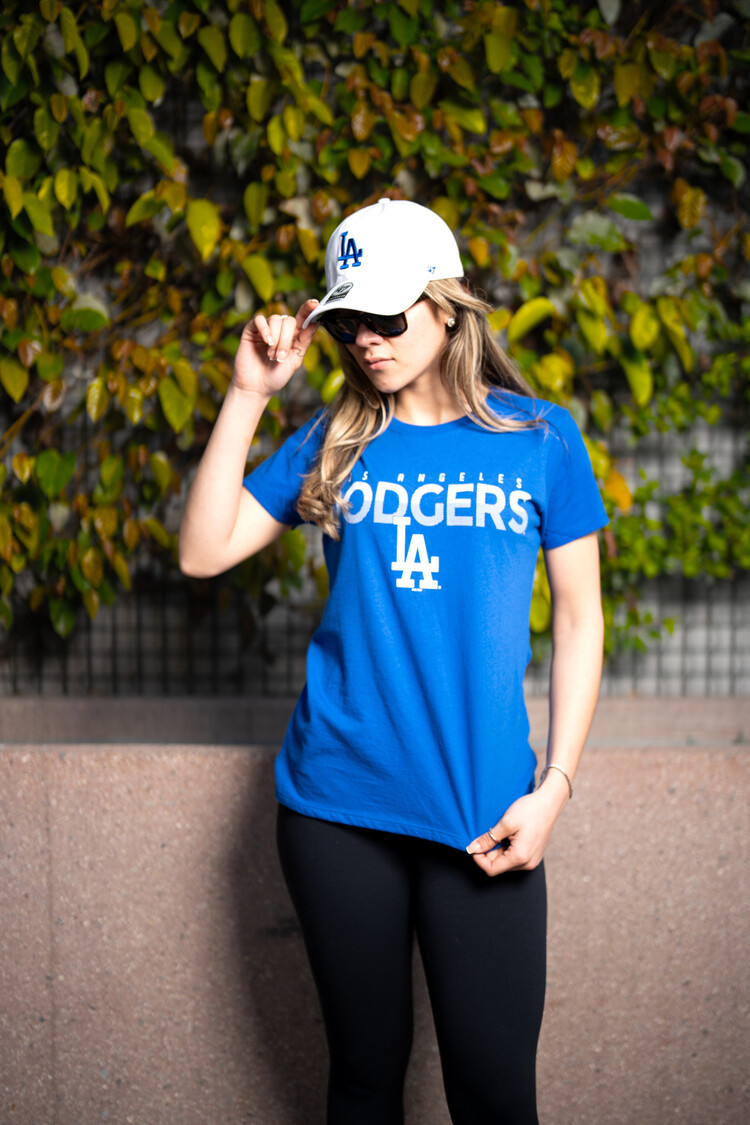 G-III LA Dodgers W GIII Endzone Royal Crew Block+LA