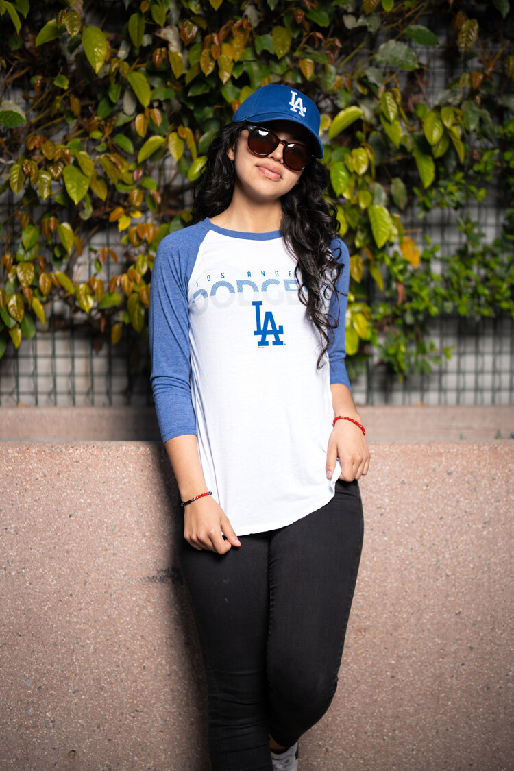 G-III LA Dodgers W GIII All Star Raglan Block+LA