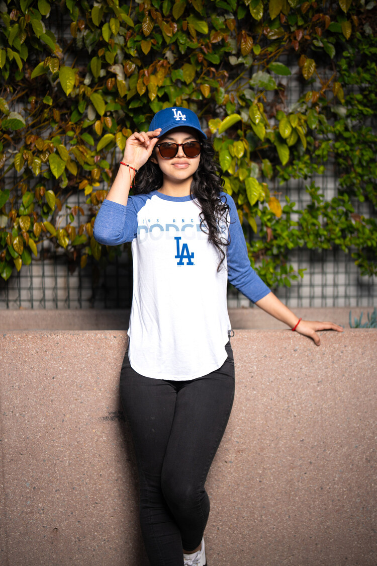 G-III LA Dodgers W GIII All Star Raglan Block+LA