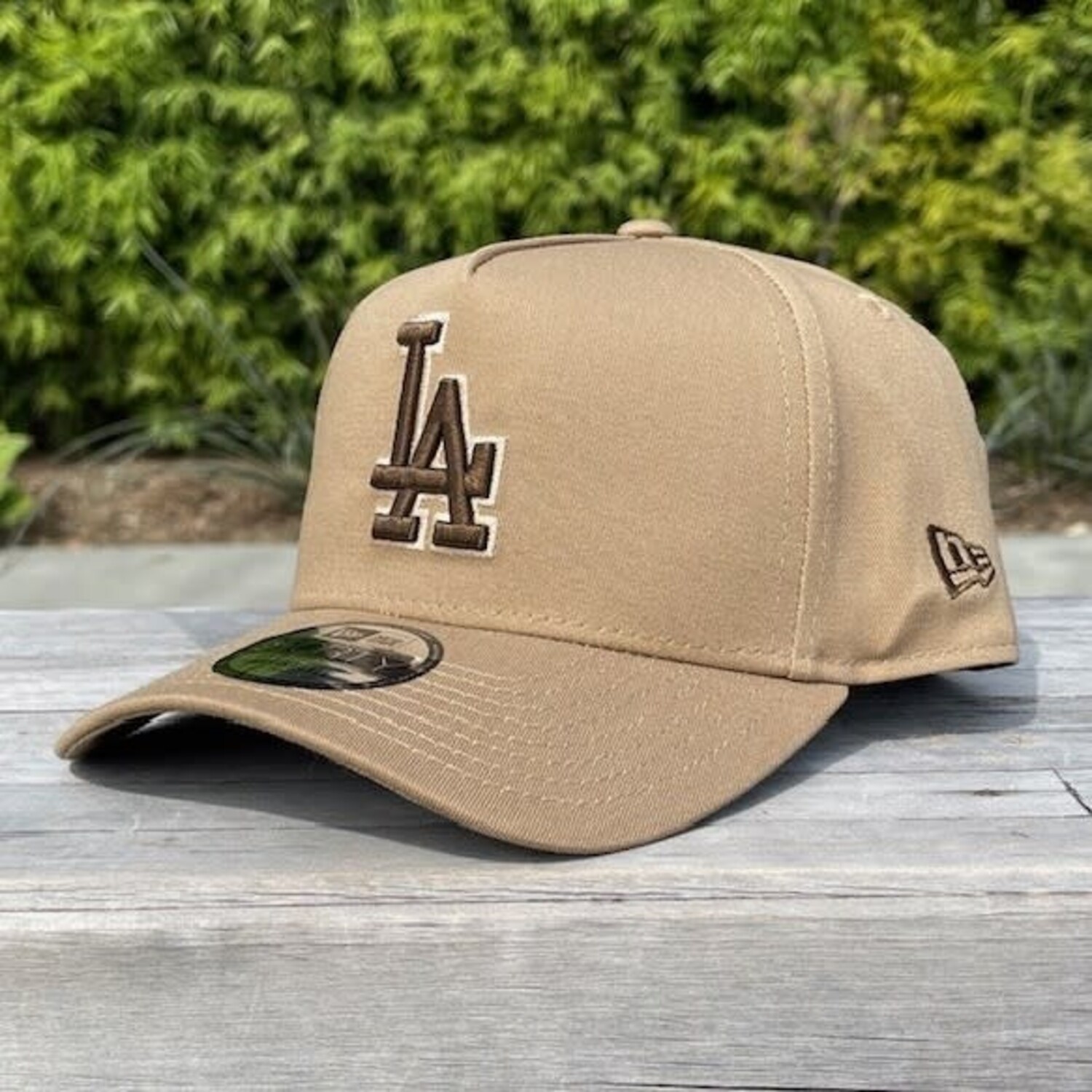 LA Khaki Brown-Ivory 940 A-Frame Snapback - The Locker Room of Downey