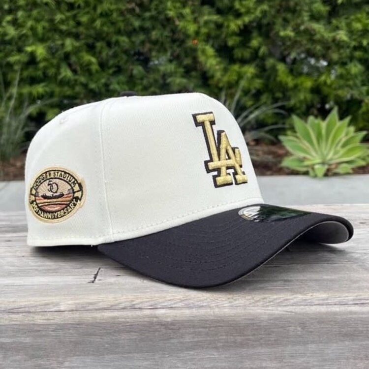 New Era LA Dodgers Ivory/Black 50th Anniversary 940 A-Frame