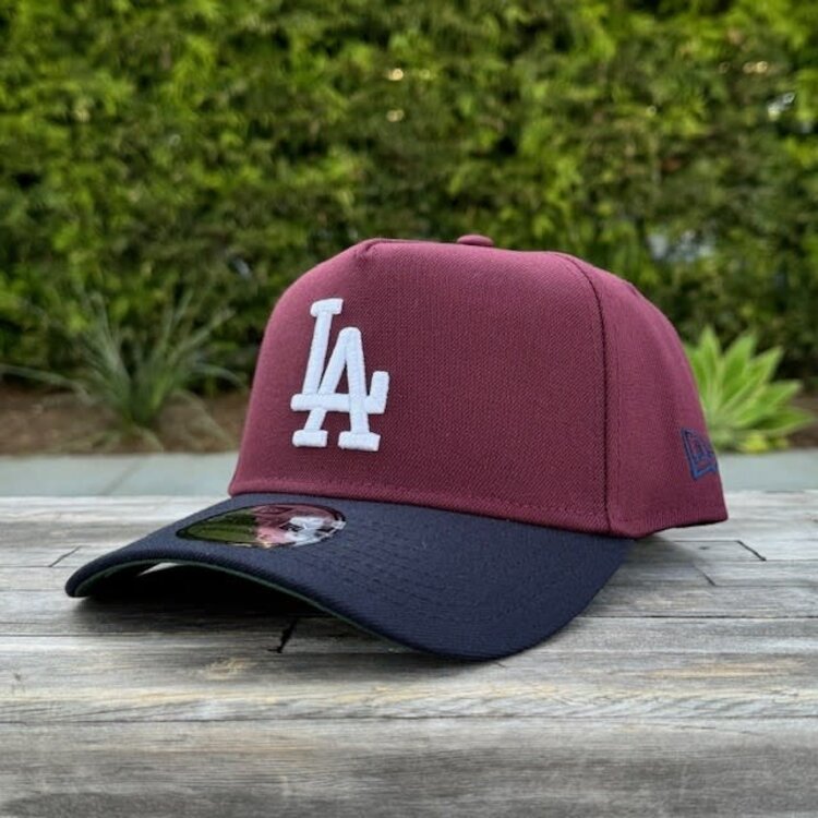 New Era LA Dodgers Maroon/Navy White 940 A-Frame