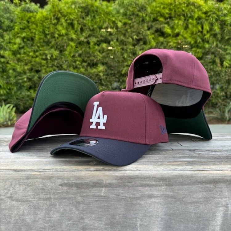 New Era LA Dodgers Maroon/Navy White 940 A-Frame