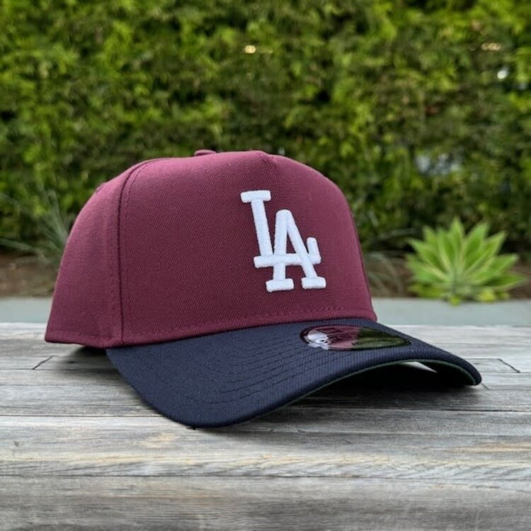 New Era LA Dodgers Maroon/Navy White 940 A-Frame