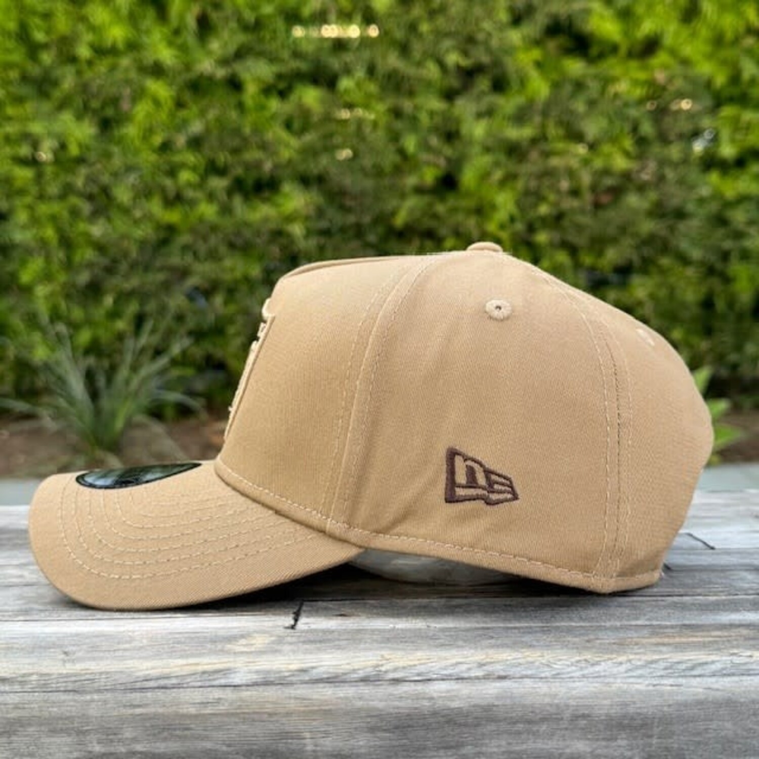 Raiders Khaki Brown 940 A-Frame Snapback - The Locker Room of Downey