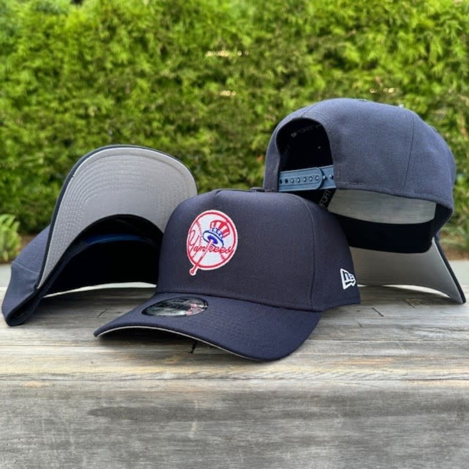 NY Hat Logo Navy 940 A-Frame Snapback - The Locker Room of Downey