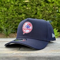 New Era NY Hat Logo Navy 940 A-Frame