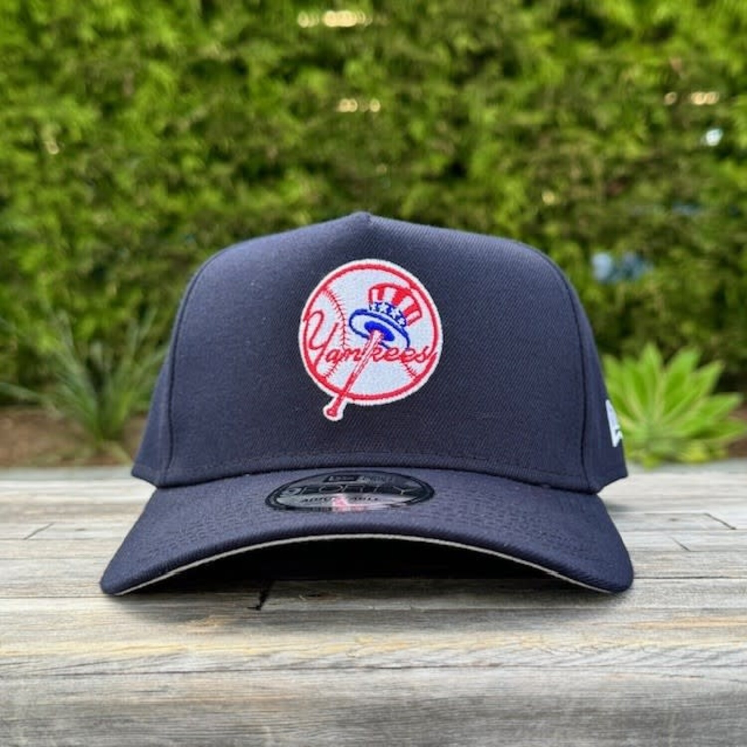 NY Hat Logo Navy 940 A-Frame Snapback - The Locker Room of Downey