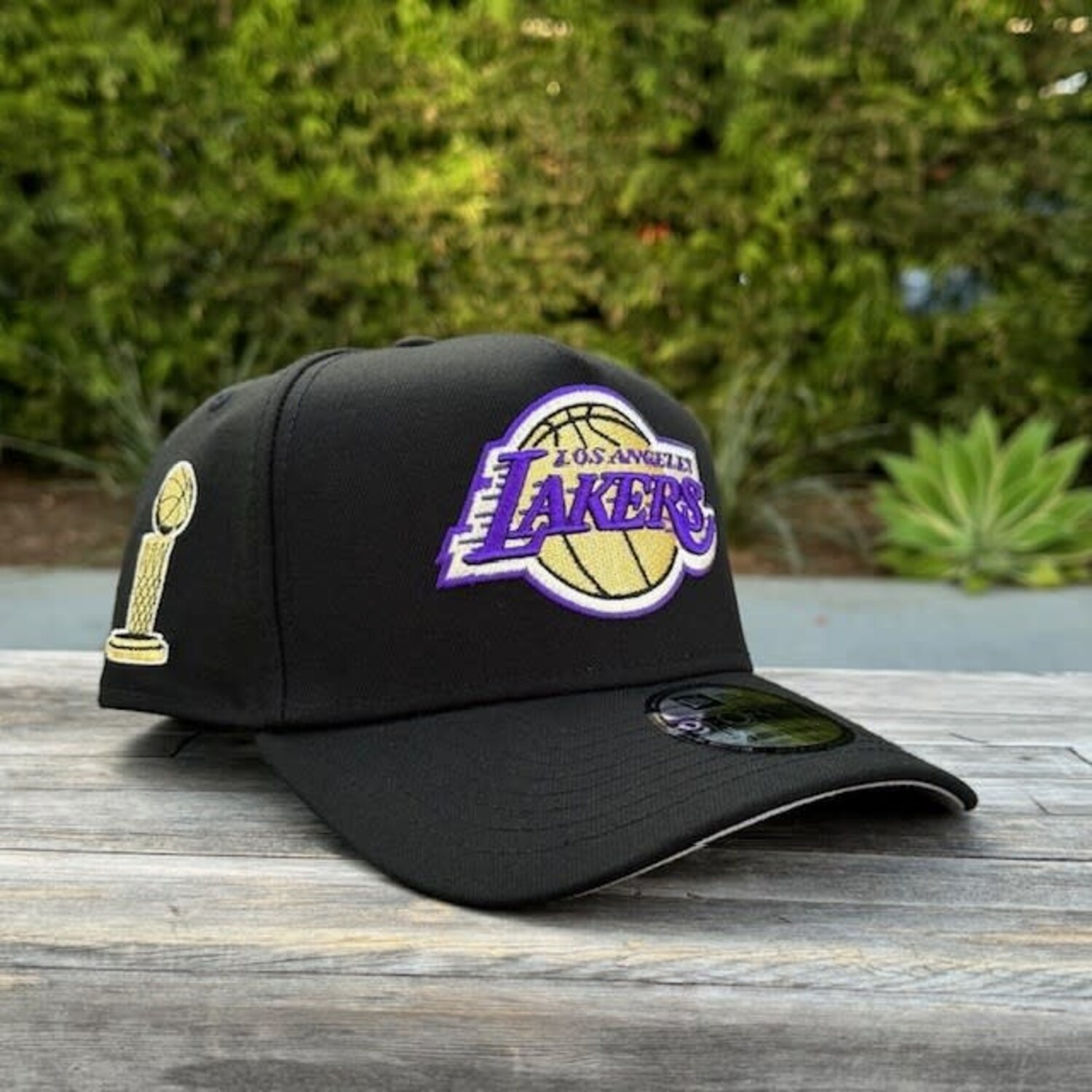 Ladies Lakers signature series NBA ball cap Los Angeles Lakers Champions 9FIFTY A-Frame Snapback Hat  main image 4