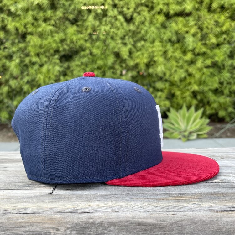 New Era LA Navy/Red Corduroy 950 Snapback
