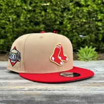 New Era Boston Khaki/Red Socks Logo 90th Fenway 950 Snapback