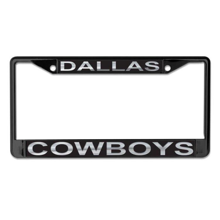 Wincraft Cowboys Black Silver License Plate Frame
