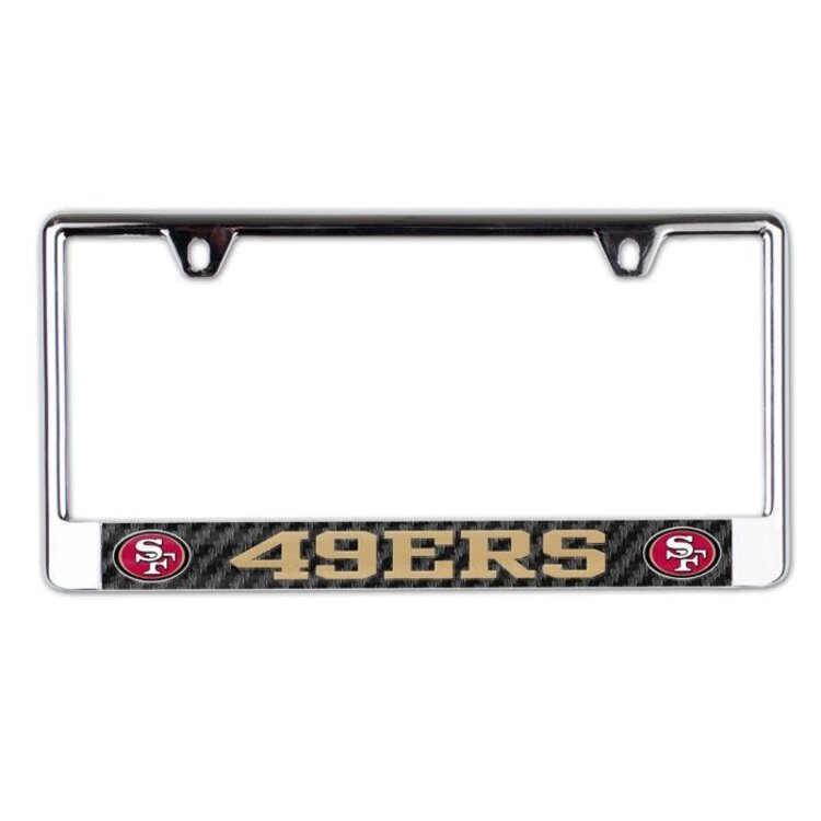 Wincraft 49ers Carbon Chrome License Plate Frame