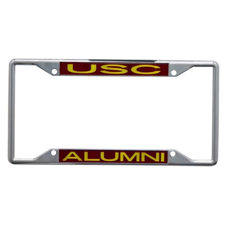 Wincraft USC Trojans Chrome Frame Team Alumni Color Acrylic License Plate Frame