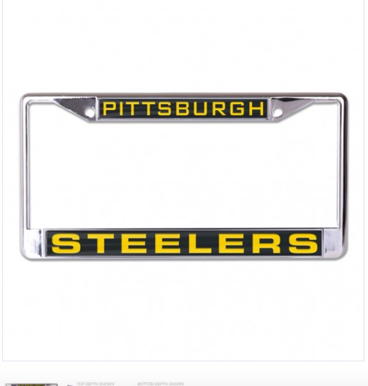 Wincraft Steelers Chrome Team Color License Plate Frame