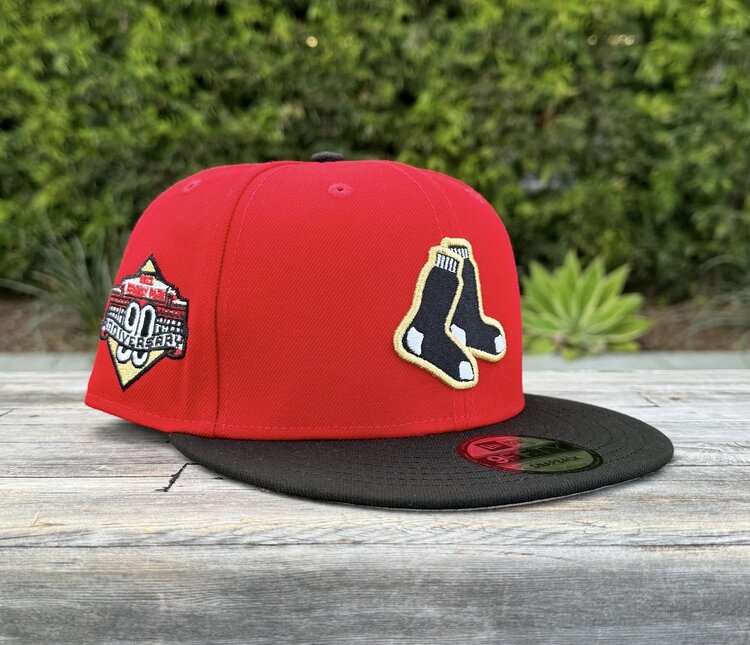 New Era Boston Red/Black Socks Logo 90th Fenway 950 Snapback