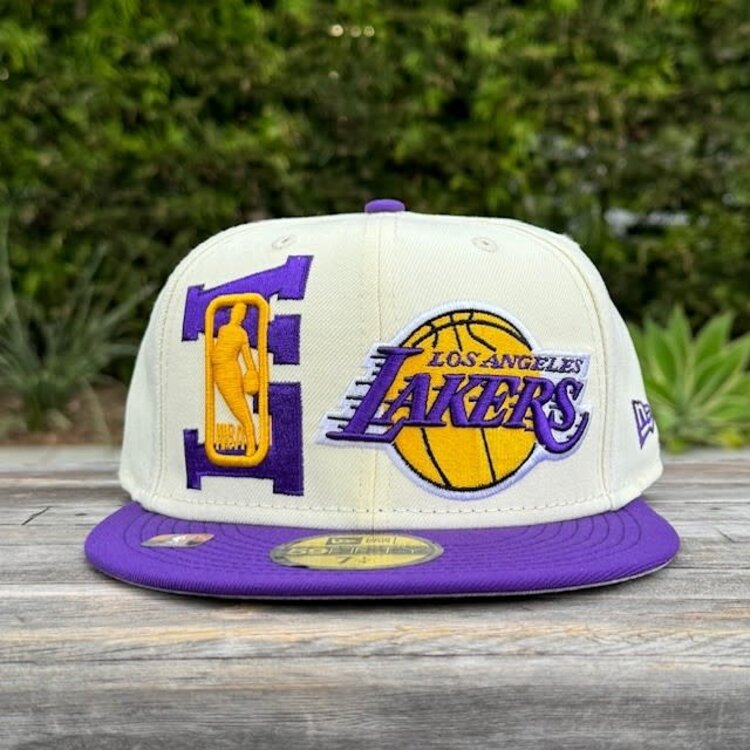 New Era Lakers 2022 NBA Draft Ivory/Team Color Fitted