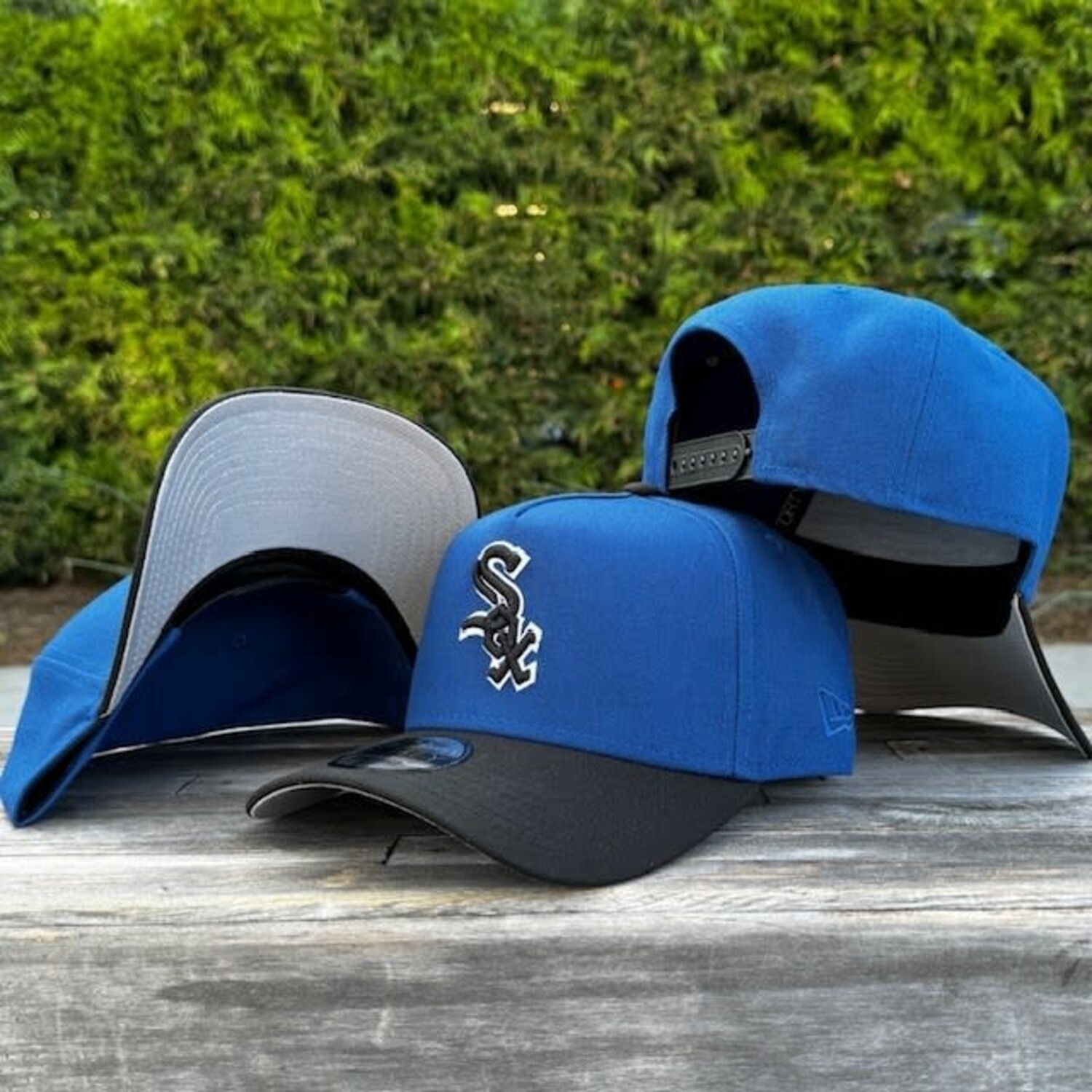 Chicago White Sox Indigo/Black White Outline 940 A-Frame