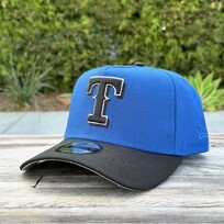 New Era Texas Rangers Indigo/Black White Outline 940 A-Frame