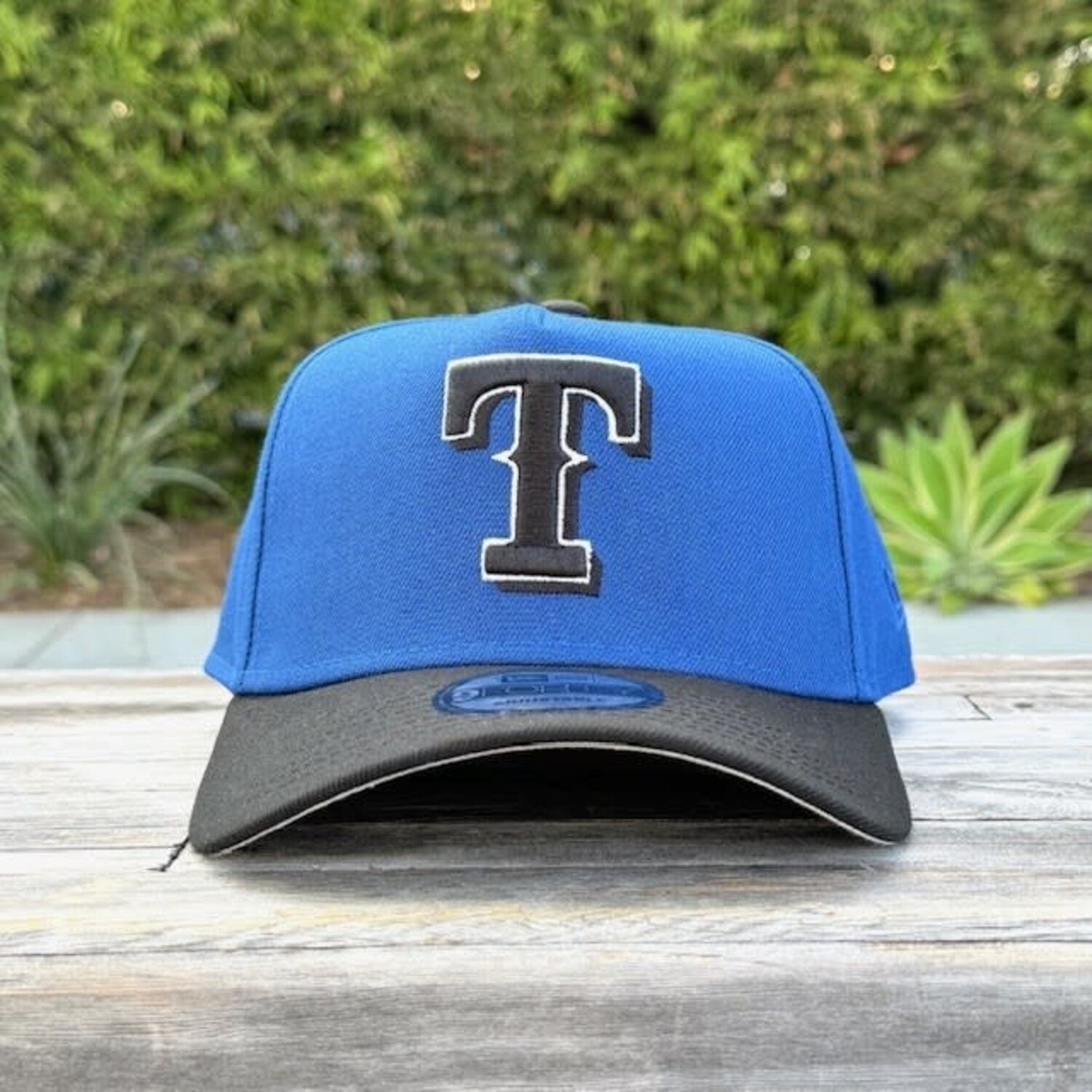 Texas Rangers Indigo/Black White Outline 940 A-Frame Snapback