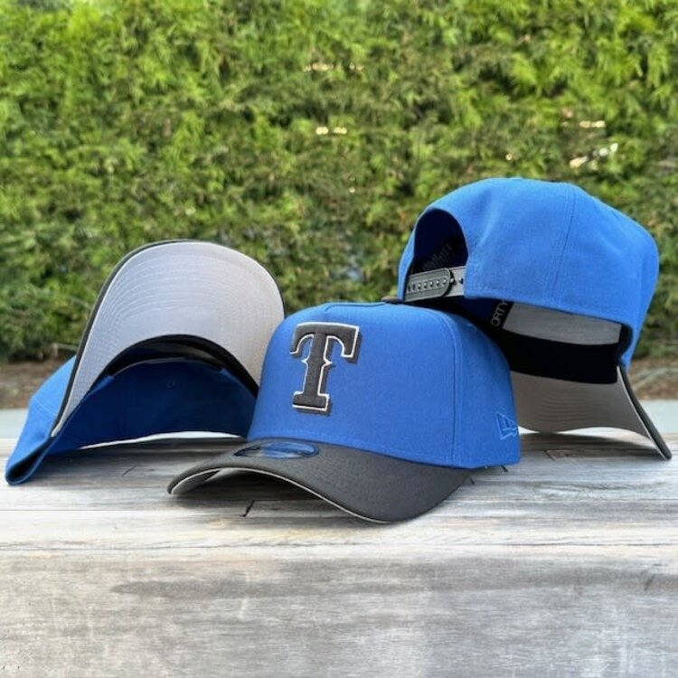 New Era Texas Rangers Indigo/Black White Outline 940 A-Frame