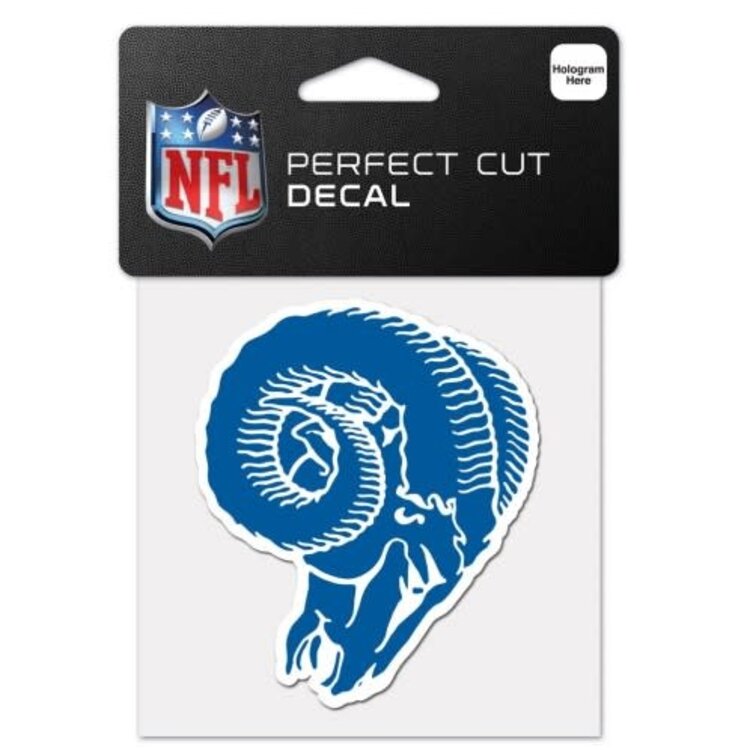 Wincraft Small Decal 4"x4" NFL Los Angeles Rams Skull Blue/White