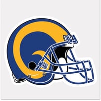 Wincraft Big Decal 8" x 8" NFL Los Angeles Rams Throwback Helmet