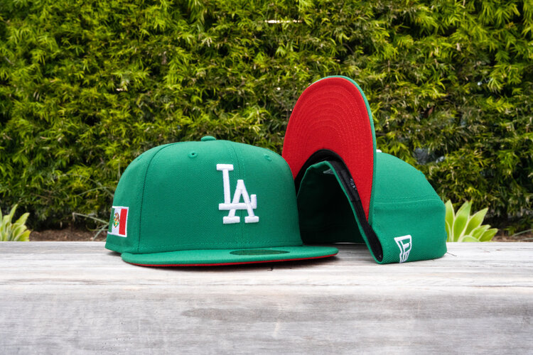 New Era LA Dodgers Kelly Green Mexico Flag Red UV