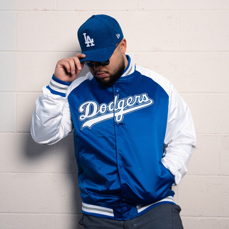 Mitchell and Ness LA Dodgers M&N Men's Primetime Lightweight Satin Jacket Royal-White