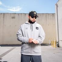 Adidas LAFC M adidas Enhanced Tri-Blend Full-Zip Hoodie Jacket - Heathered Gray