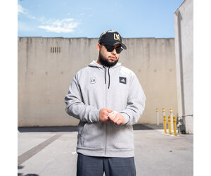 LAFC M adidas Enhanced Tri-Blend Full-Zip Hoodie Jacket