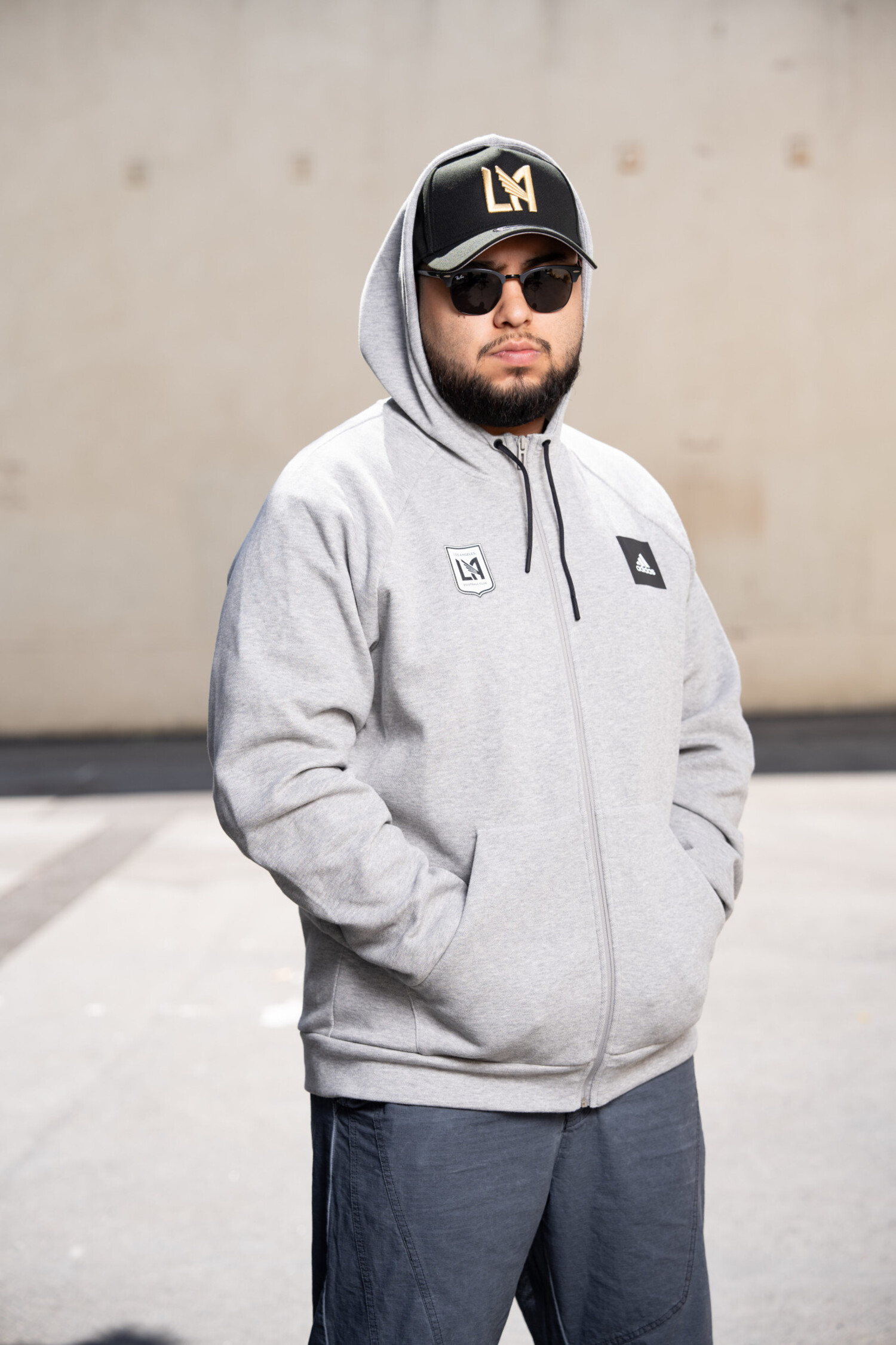 LAFC M adidas Enhanced Tri-Blend Full-Zip Hoodie Jacket