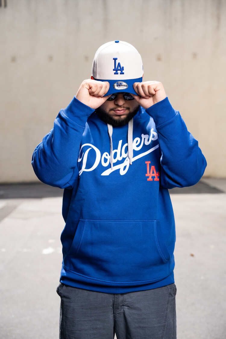 Antigua LA Dodgers Pullover Hoodie Royal w/Red LA