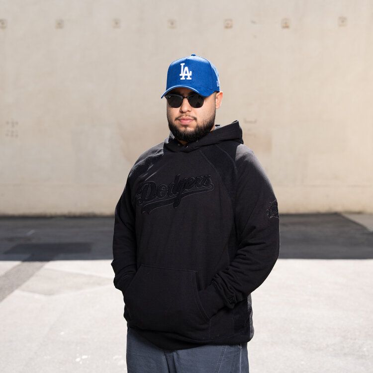 New Era Dodgers NE Black Letter Hoodie