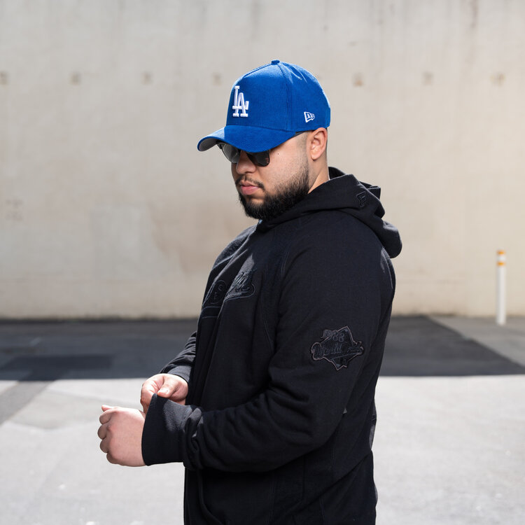 New Era Dodgers NE Black Letter Hoodie