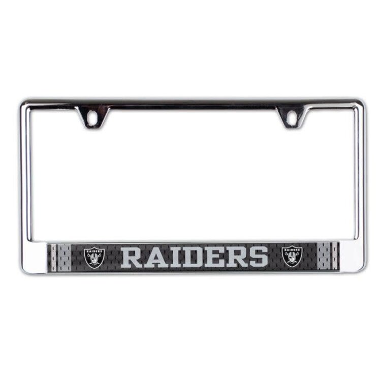 Wincraft Raiders Chrome Jersey Acrylic Inserts License Plate Frame