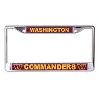 Wincraft Washington Commanders Chrome Team Color Acrylic Inserts License Plate Frame