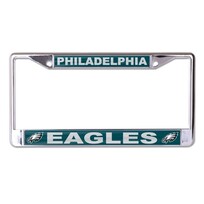 Wincraft Eagles Chrome Team Color Acrylic Inserts License Plate Frame