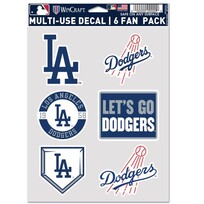 Wincraft 6 Fan Pack Decals MLB Dodgers